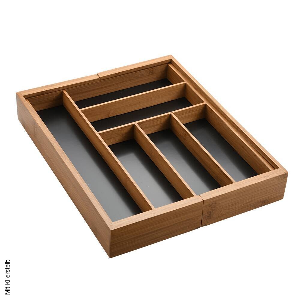 Kesper Besteckkasten braun Bambus B/H/L: ca. 43x6x34 cm