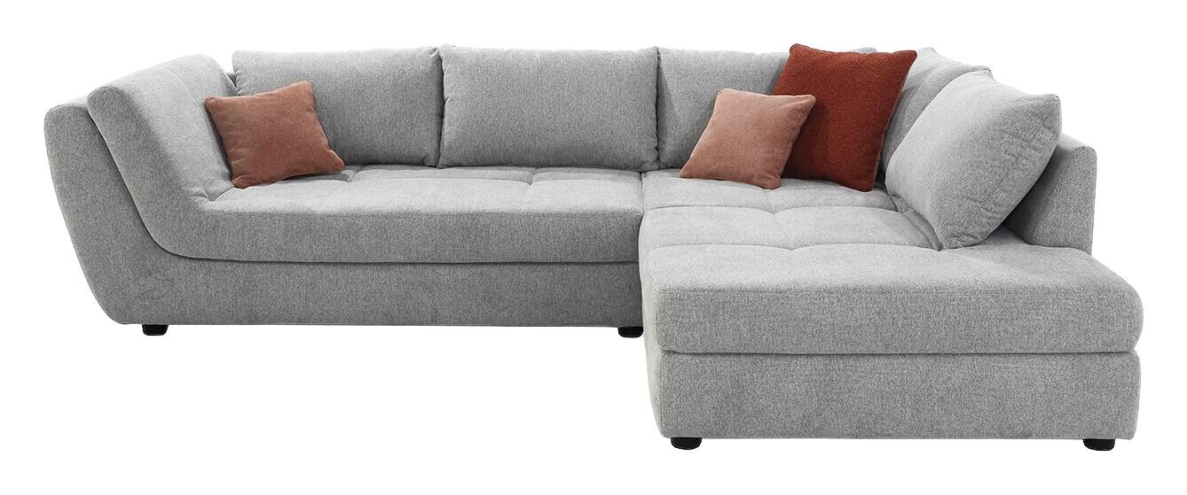 Ecksofa grau Microfaser B/H/T: ca. 321x92x219 cm