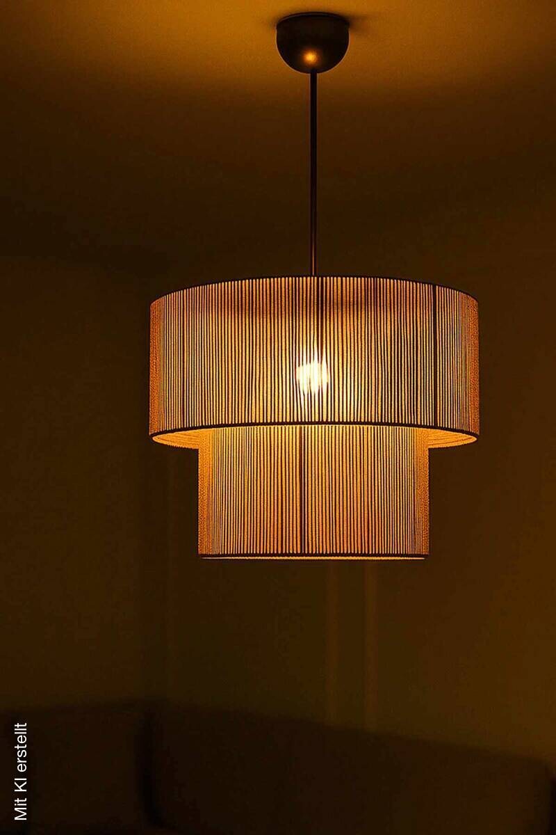 Pendelleuchte braun B/H/L/D: ca. 30x70x30x30 cm E27 1 Brennstellen