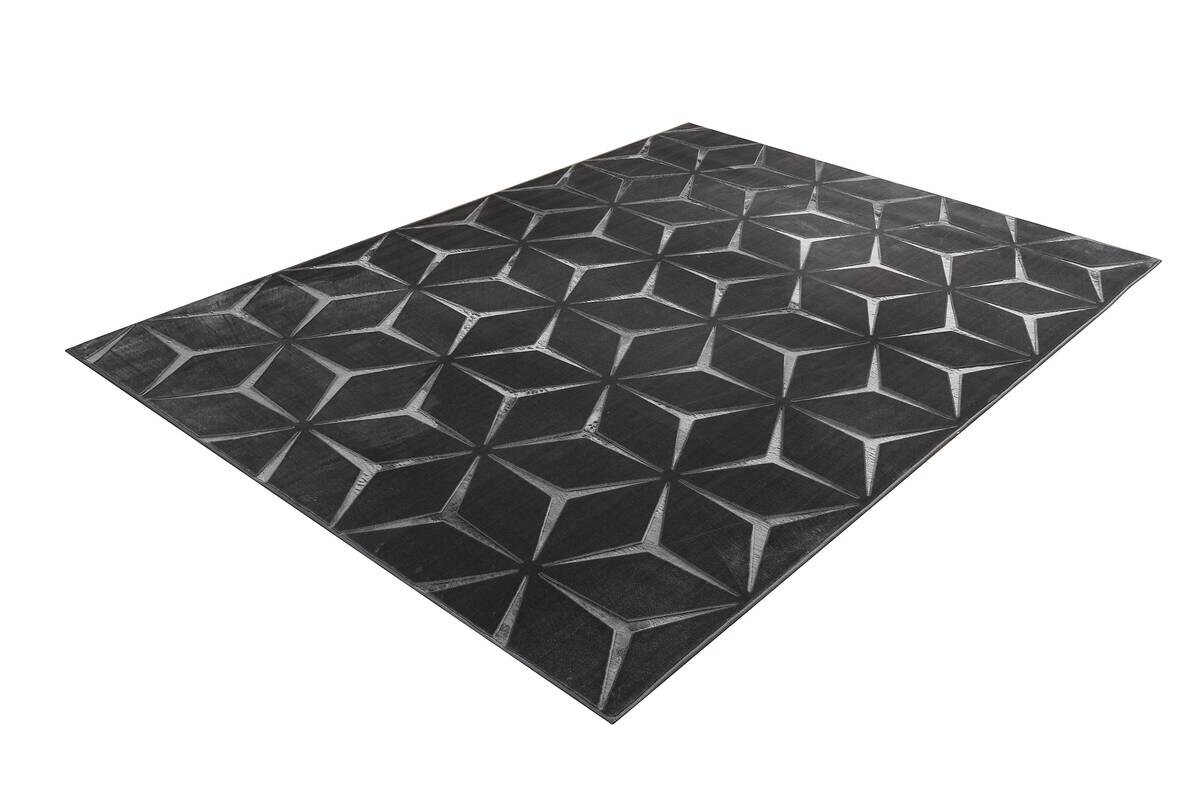 Kayoom Teppich Calma 225 anthrazit B/L: ca. 120x160 cm