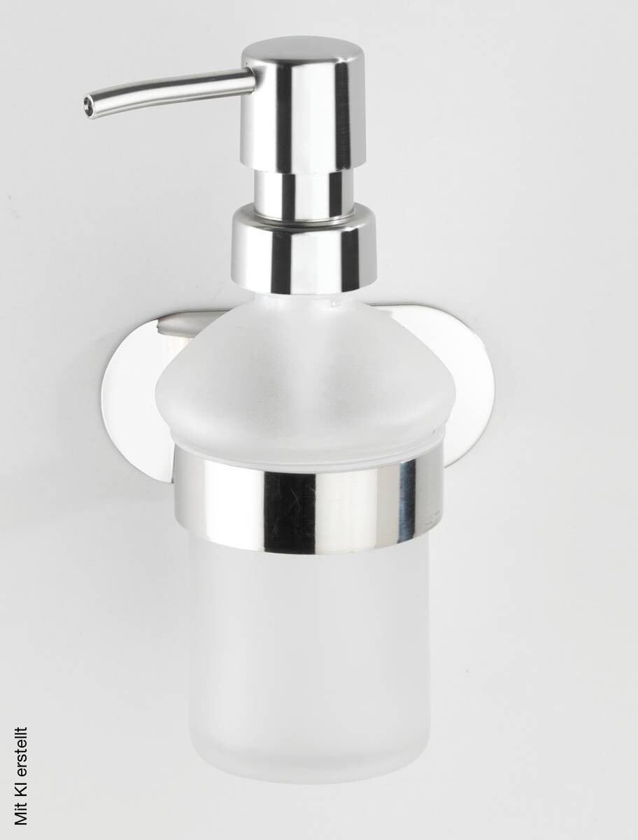 Turbo-Loc Seifenspender weiß silber Edelstahl B/H: ca. 10x17 cm