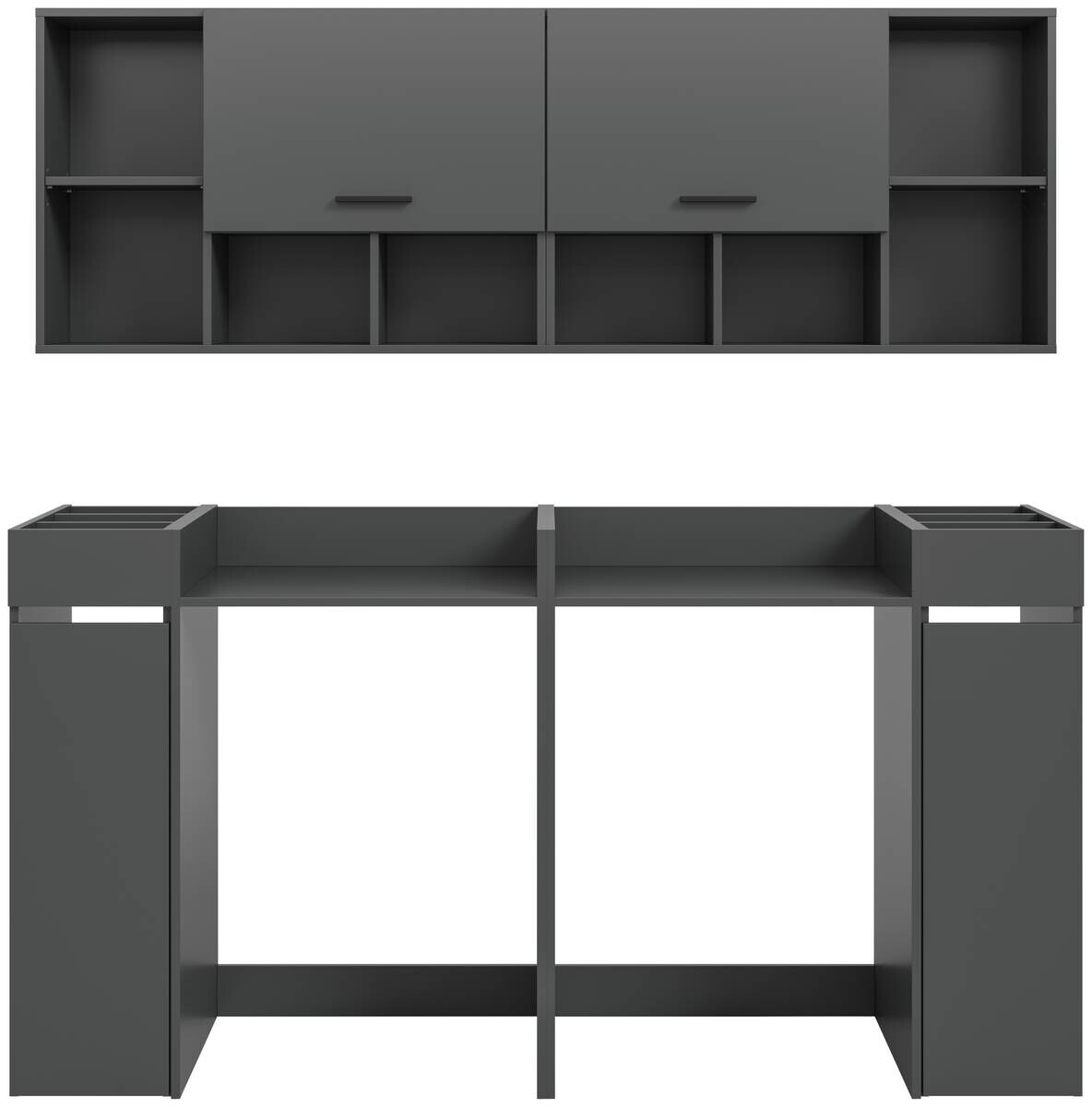Waschmaschinenumbauschrank Free anthrazit B/H/T: ca. 190x195x60 cm