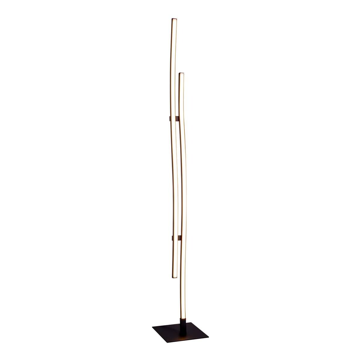 Näve Leuchten Stehlampe 2069722 schwarz Metall Kunststoff B/H/T: ca. 13x130x13 cm 2 Brennstellen