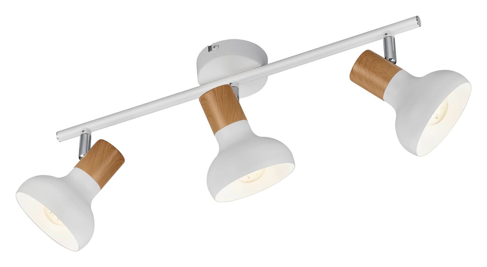 Reality Spotbalken Latika weiß Metall B/H/T/D: ca. 47x18x13x10 cm E14 3 Brennstellen