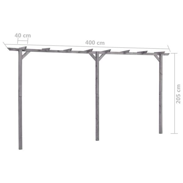 Pergola grau B/H/L: ca. 40x205x400 cm