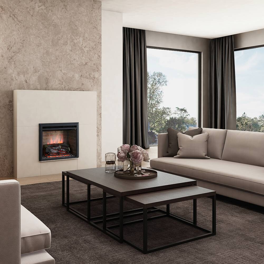 Balderia Einbaukamin Calida schwarz B/H/T: ca. 62,1x81x22,3 cm