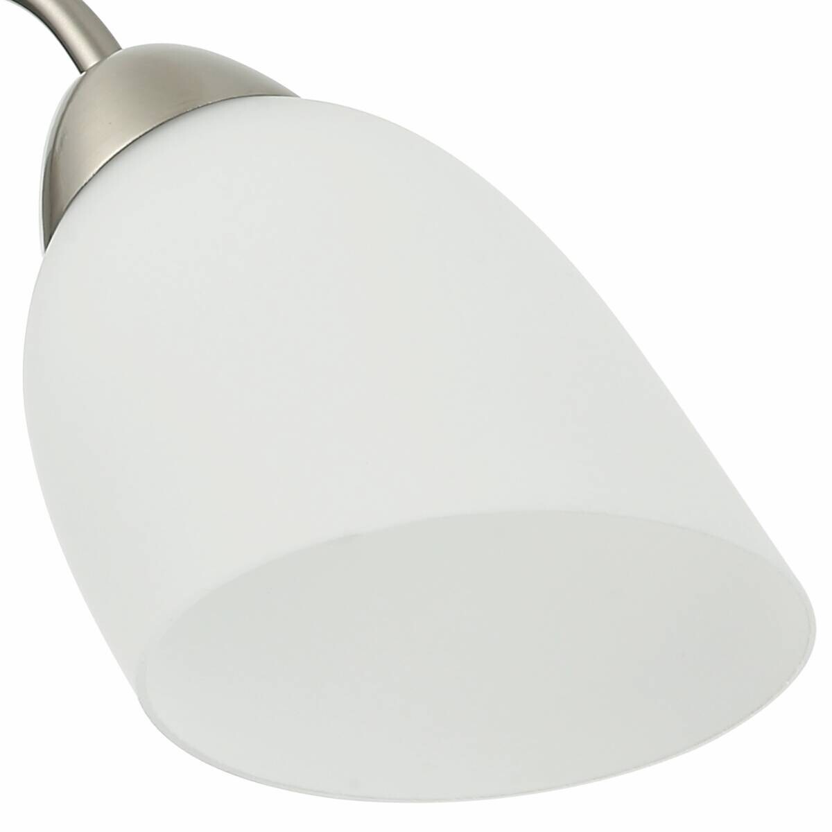 Lamkur Deckenleuchte Donna nickel Metall Glas H/L: ca. 25x51 cm E27 3 Brennstellen