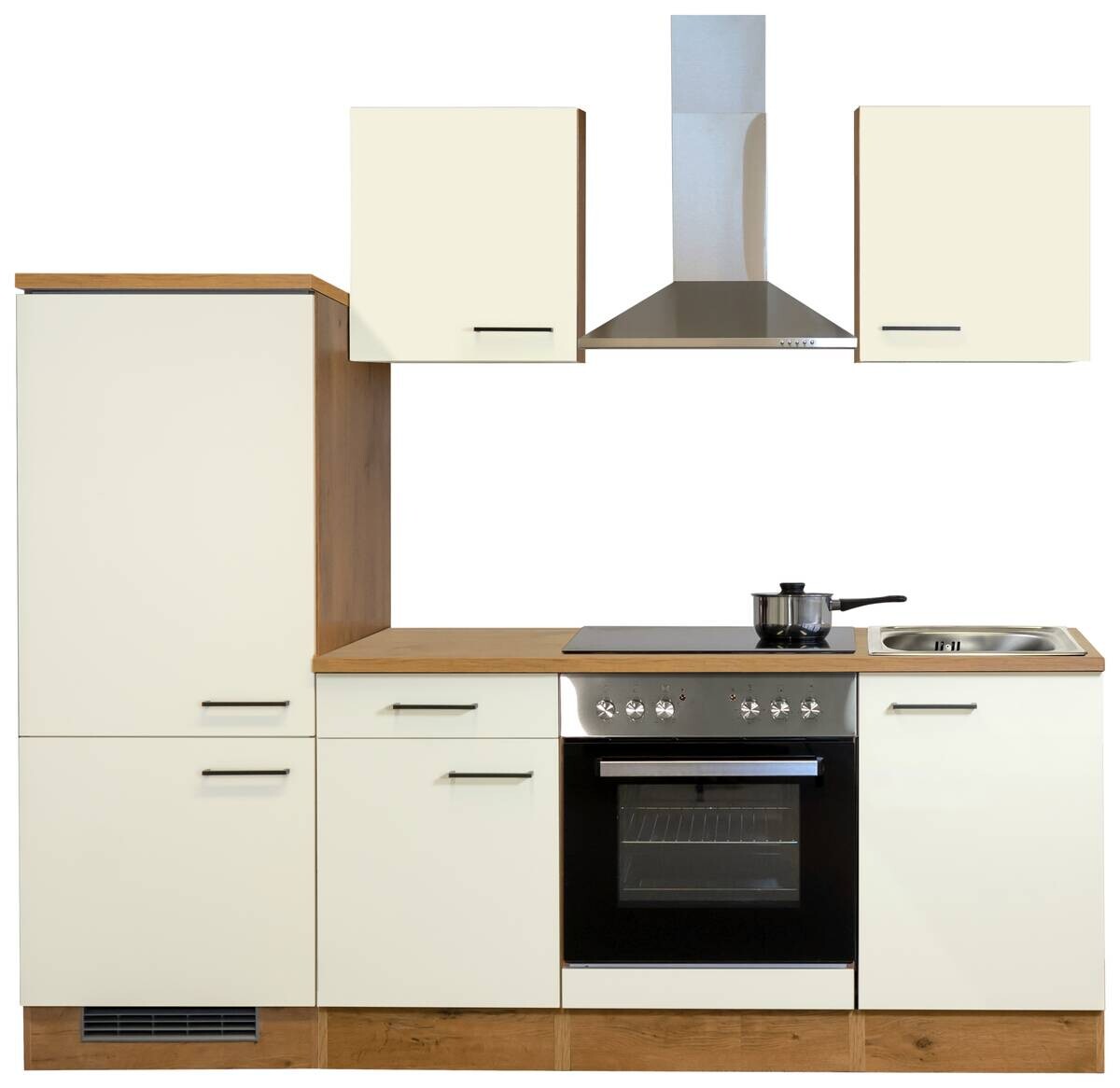 Küchenblock Avila Magnolie matt B/H/T: ca. 220x200x60 cm