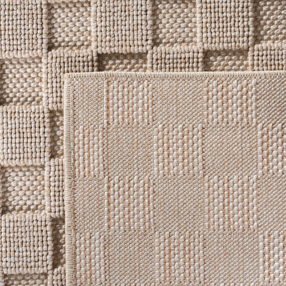 Ayyildiz Kurzflorteppich HELIX beige B/H/L: ca. 120x0,7x120 cm