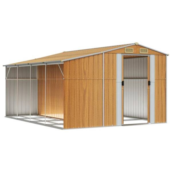 vidaXL Gartenhaus braun B/H/T: ca. 277x179x365,5 cm