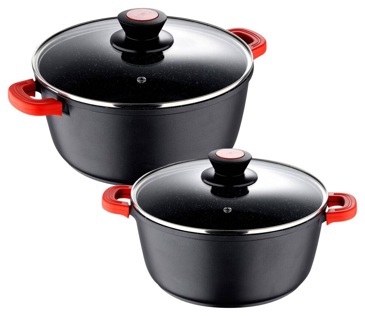 BERGNER Topfset Chroma schwarz Aluminium 2 tlg.