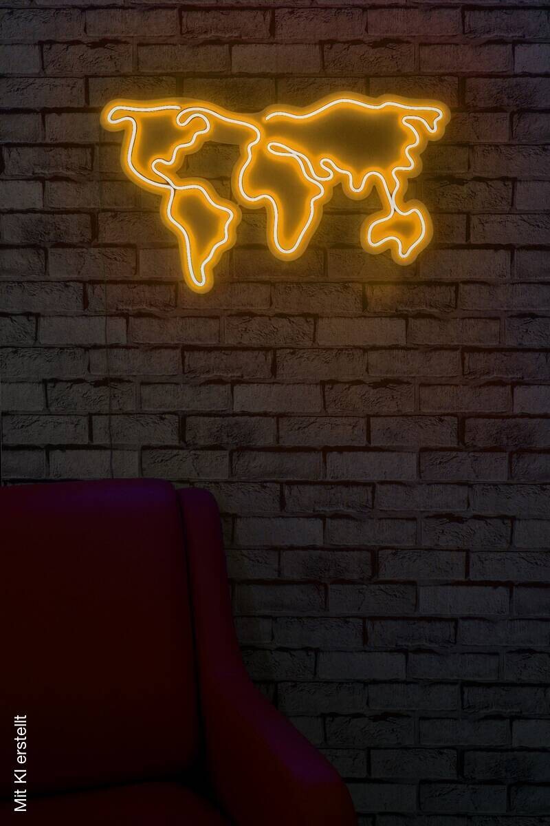 Opviq LED-Wandleuchte gelb PVC B/H/T/L: ca. 66x38x2x66 cm