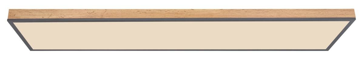 LED-Deckenleuchte Doro Holzoptik Graphit Holz Kunststoff Metall B/H/L: ca. 30x7,5x120 cm