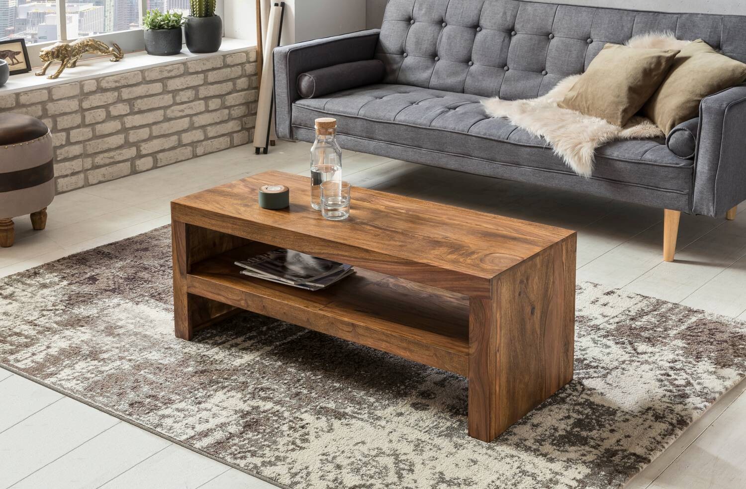 Wohnling Couchtisch braun B/H/T: ca. 110x45x45 cm