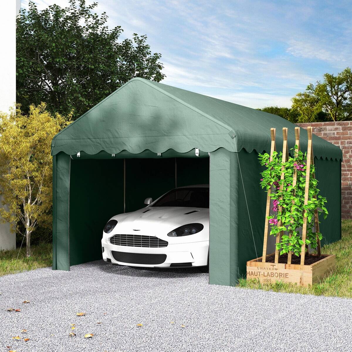 Outsunny Carport B/H/L: ca. 300x280x594 cm