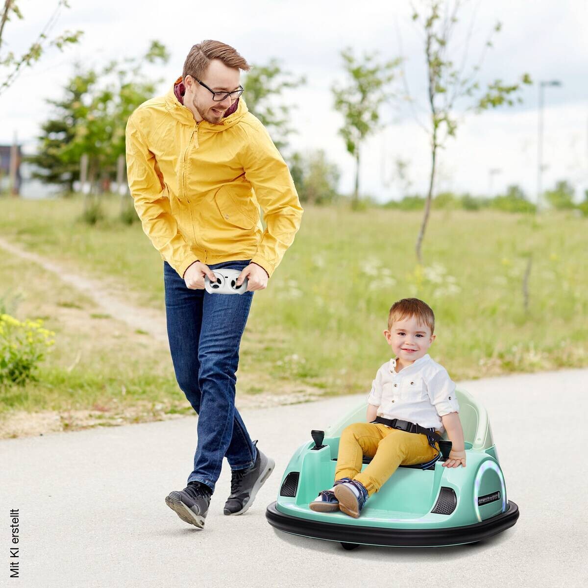 AIYAPLAY Kinder-Autoscooter türkis B/H/L: ca. 64,5x39x66,5 cm