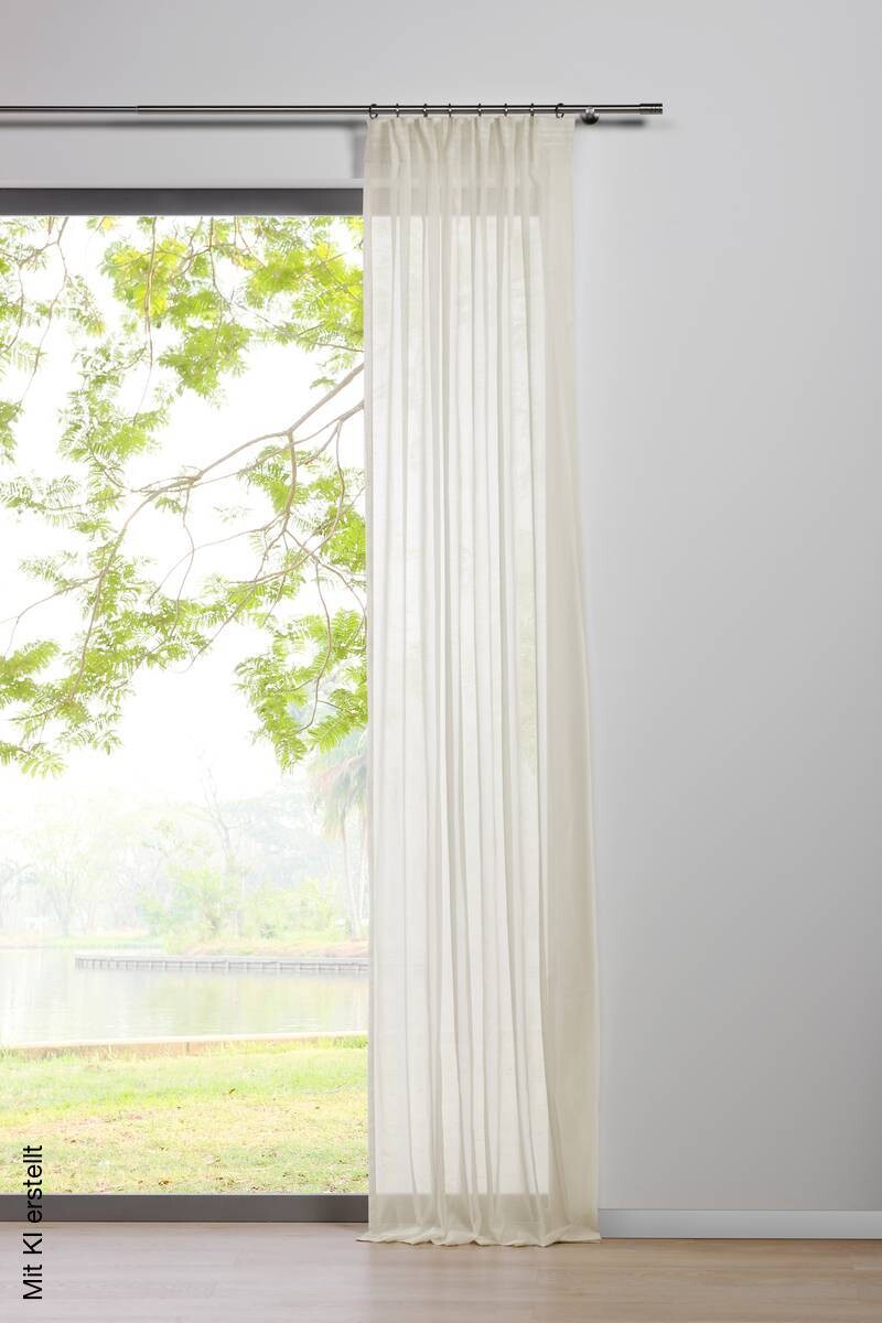 Kombivorhang PURE ecru 100% Polyester B/L: ca. 135x300 cm