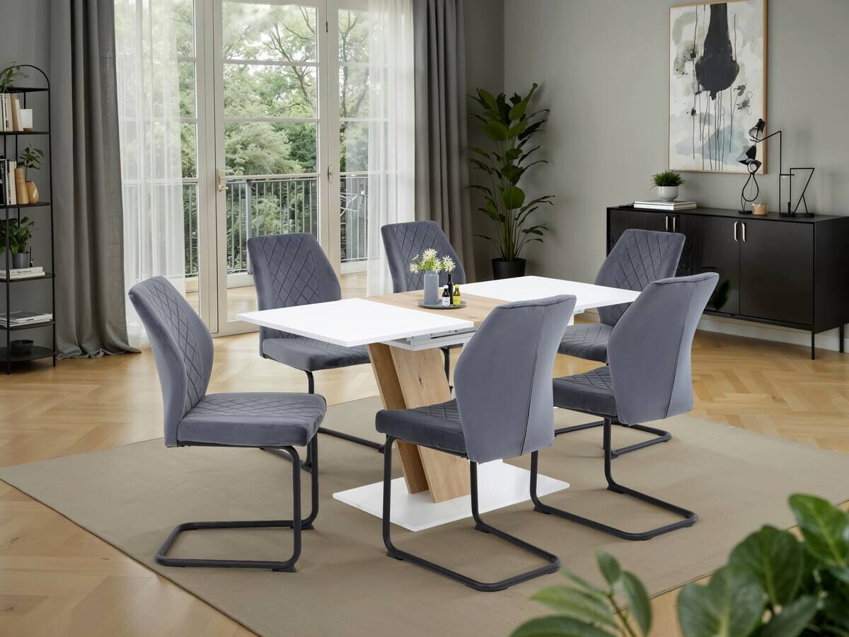 Esstisch Siena weiß Eiche B/H/T: ca. 150x76x70 cm