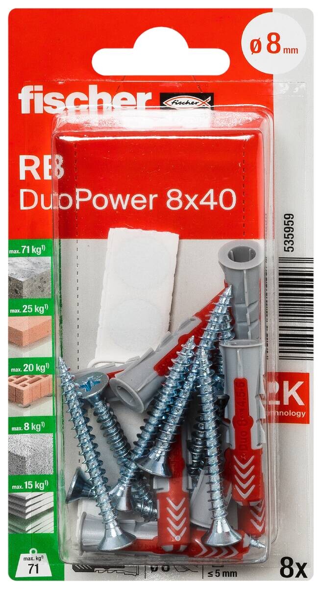 fischer Dübel- und Schraubenset 8 tlg.
