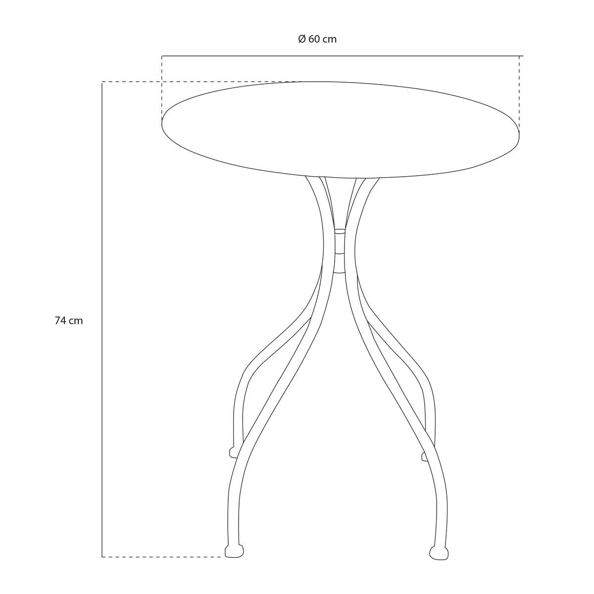 AXI Outdoor Living Bistroset Marilo grün Metall B/H/L: ca. 60x92x60 cm