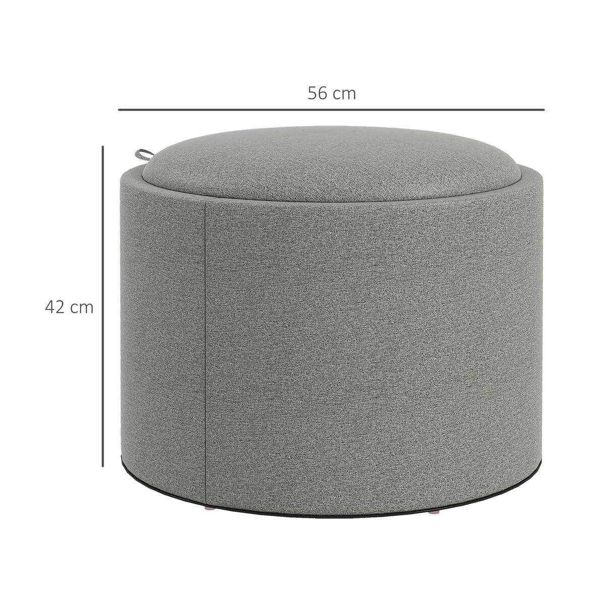 HOMCOM Hocker grau B/H/L: ca. 56x56x42 cm