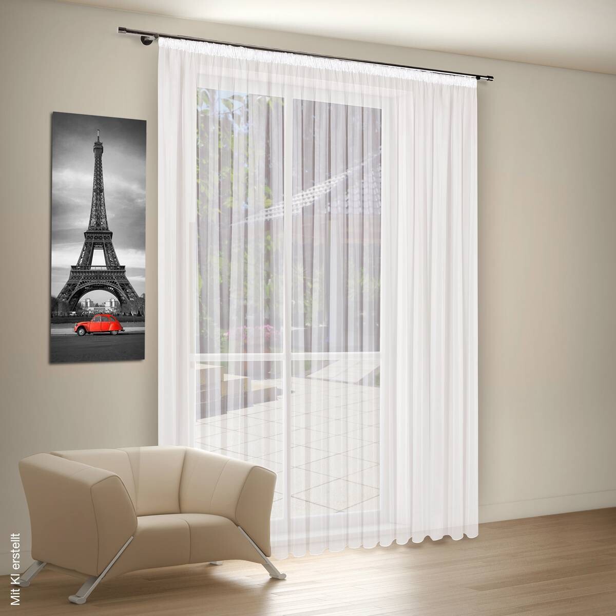 Happy Home Fertigstore weiß 100% Polyester B/L: ca. 450x245 cm