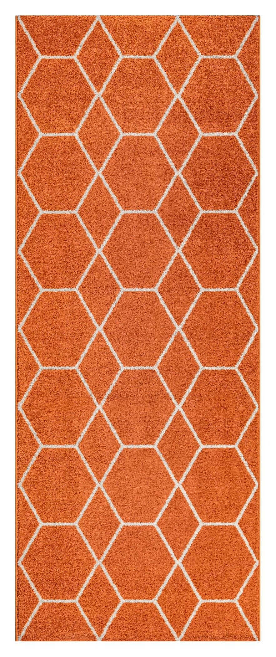 Sanat Teppich Trellis orange B/L: ca. 80x200 cm