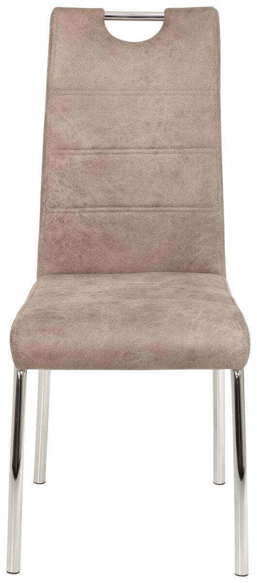 Stuhl Susi 4er Set beige Vintage Microfaser B/H/T: ca. 44x98x61 cm