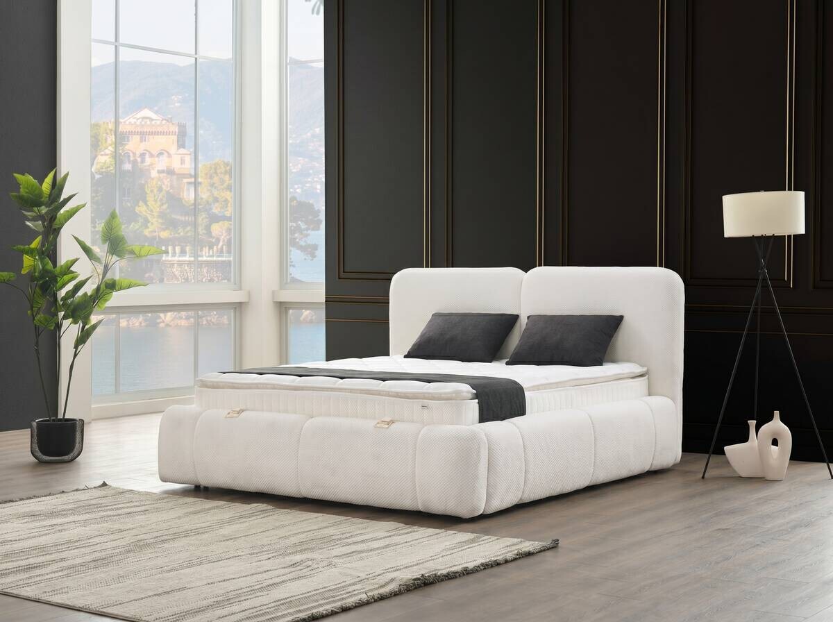 Polsterbett Portovilla beige Liegefläche B/L: ca. 180x200 cm