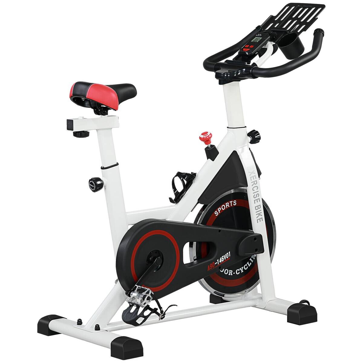HOMCOM Ergometer schwarz Stahl B/H/L: ca. 53x114x103 cm