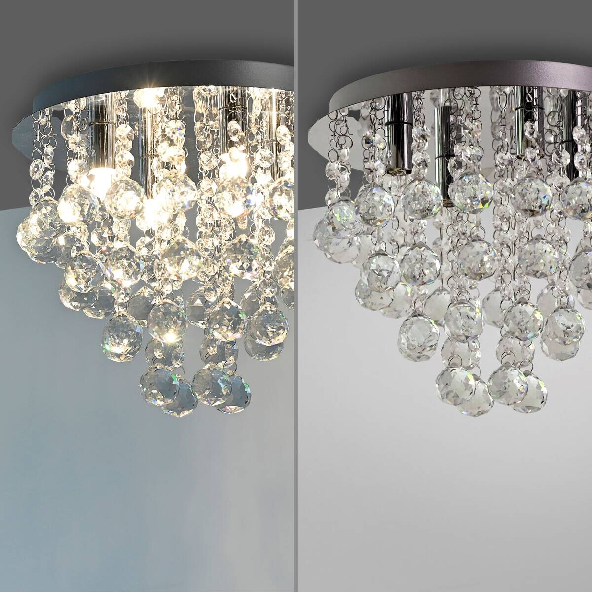 Just Light LED-Kronleuchter Kulunka B/H/L: ca. 28x25x28 cm