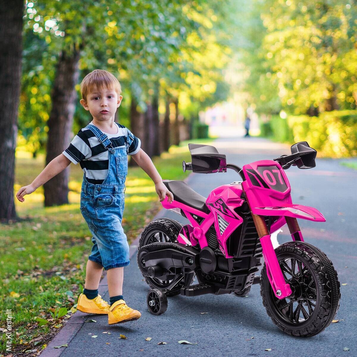 AIYAPLAY Kindermotorrad rosa B/H/L: ca. 57x62x105 cm