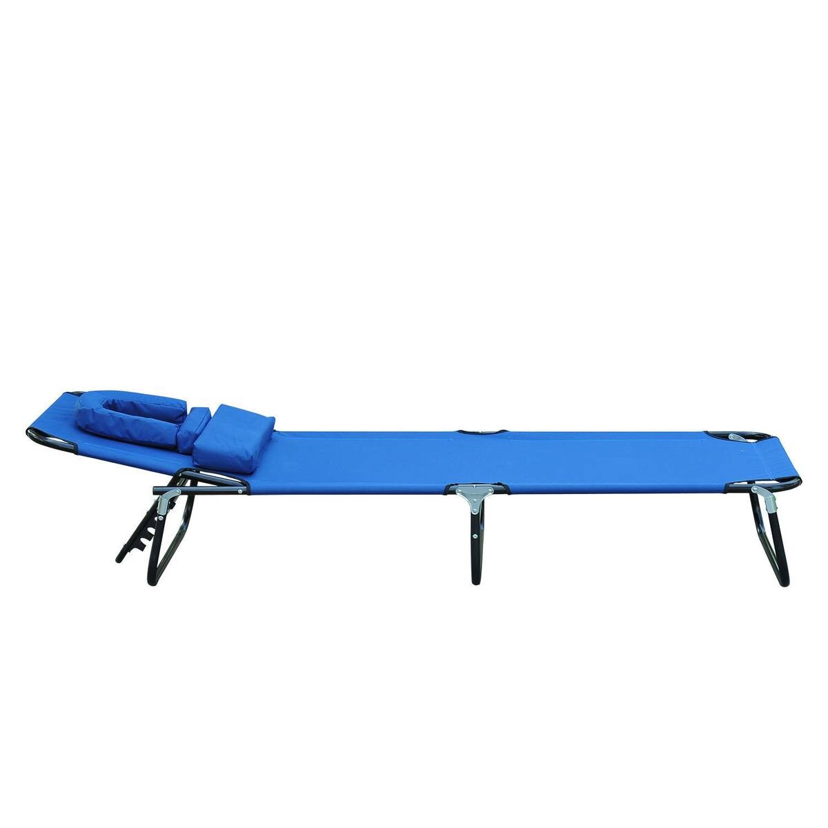Outsunny Sonnenliege blau Stoff B/H/L: ca. 56x28x190 cm