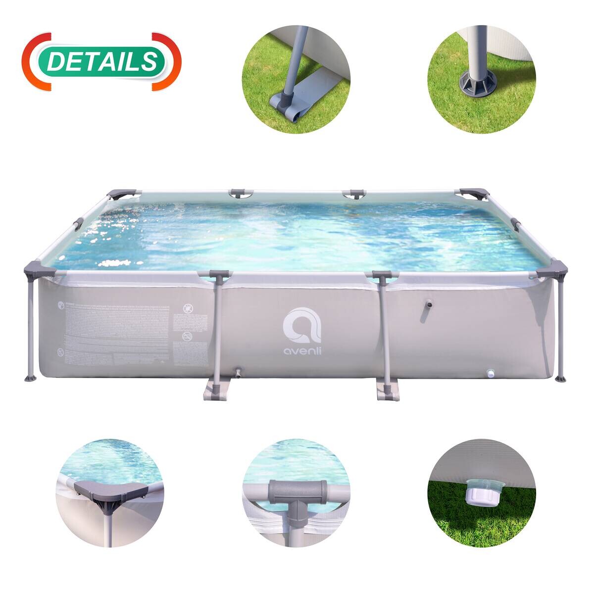Avenli Pool B/H/L: ca. 208x66x300 cm