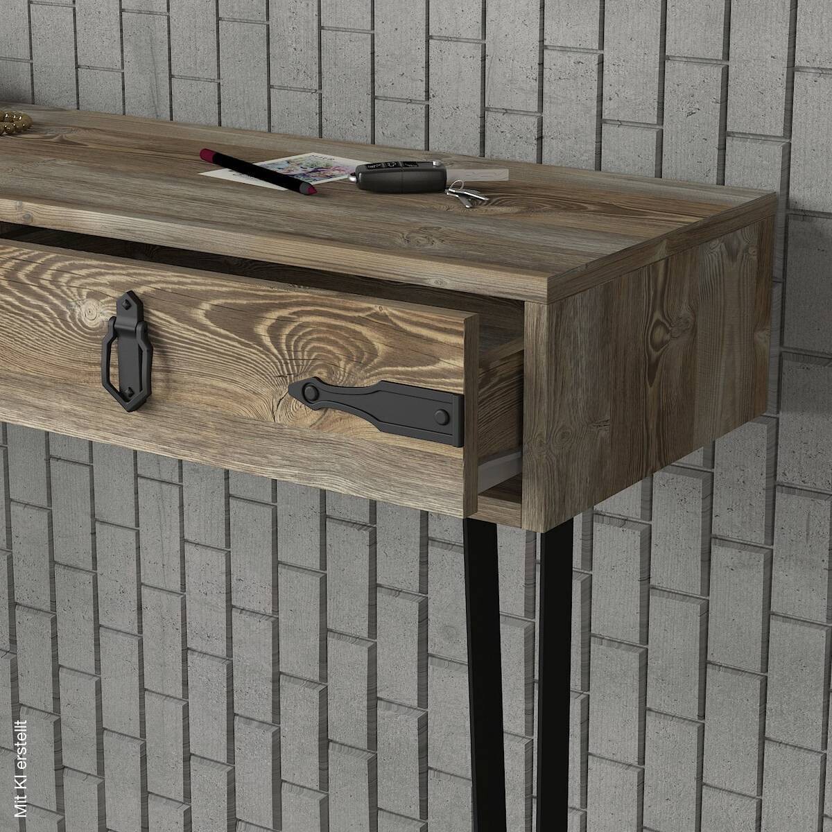 Konsolentisch Costa Eiche Nachbildung Spanplatte B/H/T: ca. 120x90x35 cm