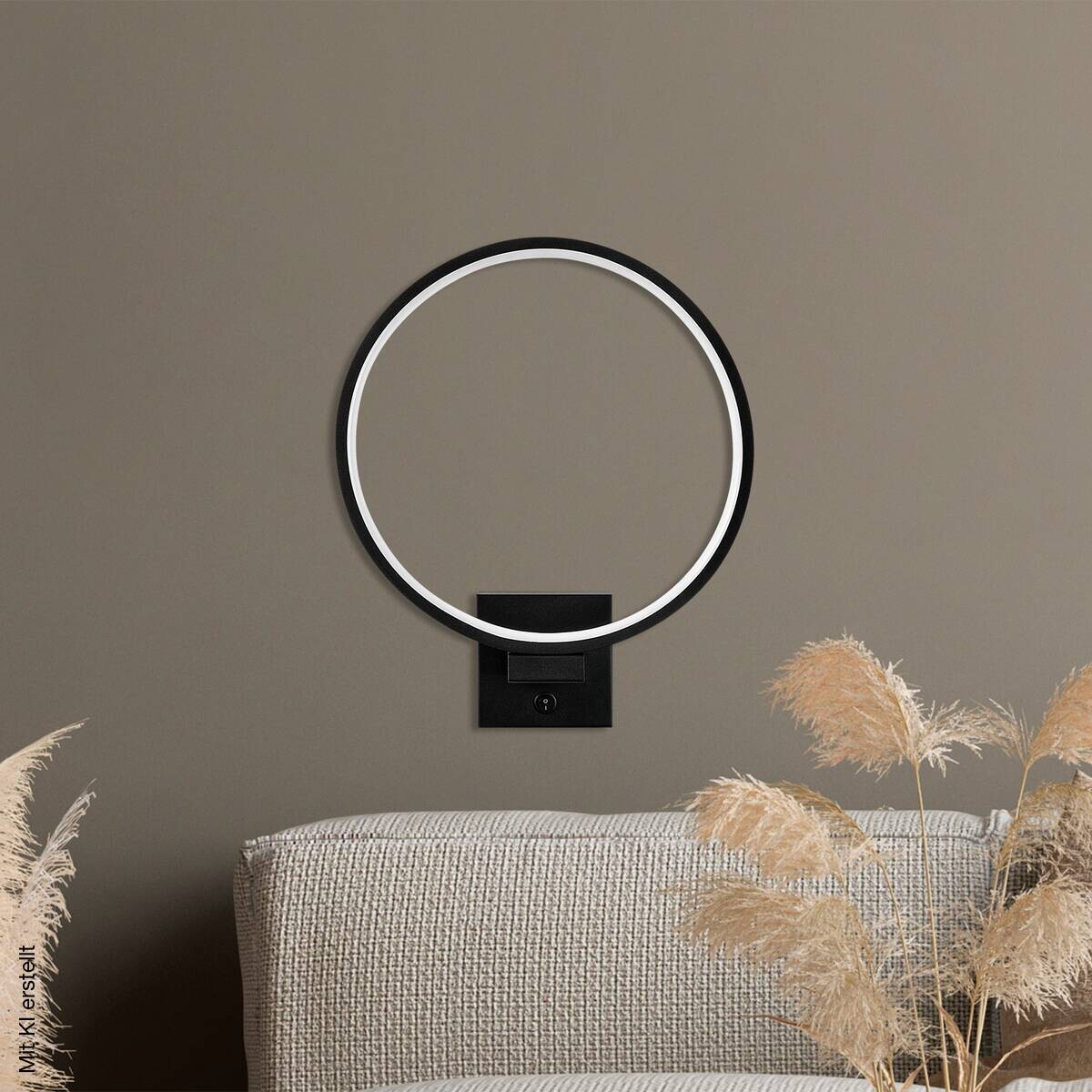 Opviq LED-Wandleuchte schwarz B/H/T: ca. 30x36x9 cm