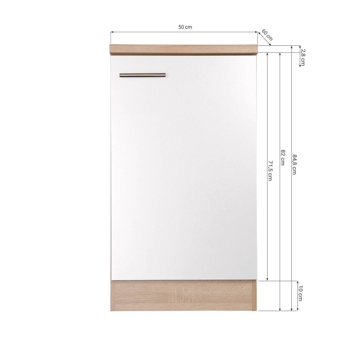 Spülenunterschrank Merle schwarz B/H/T: ca. 50x85x60 cm