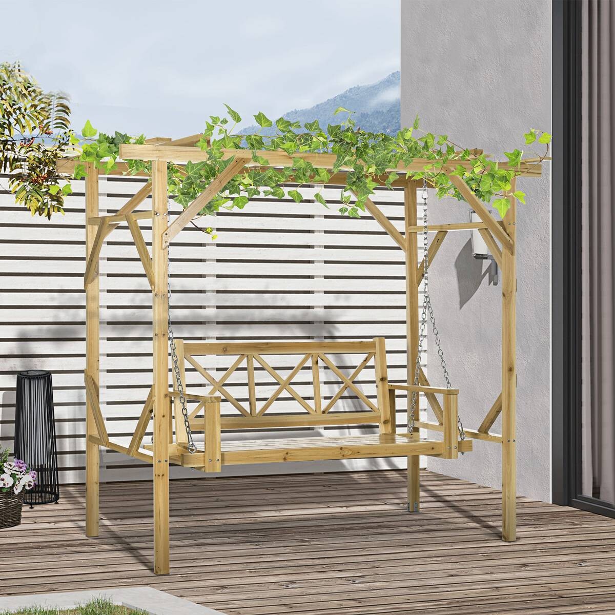 Outsunny Hollywoodschaukel mit Pergola