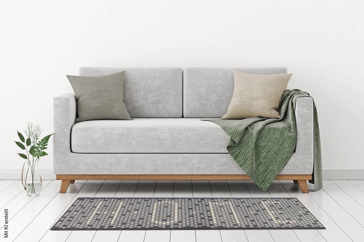 Arte Espina Kurzflorteppich Living Mat 61 grau B/L: ca. 64x168 cm