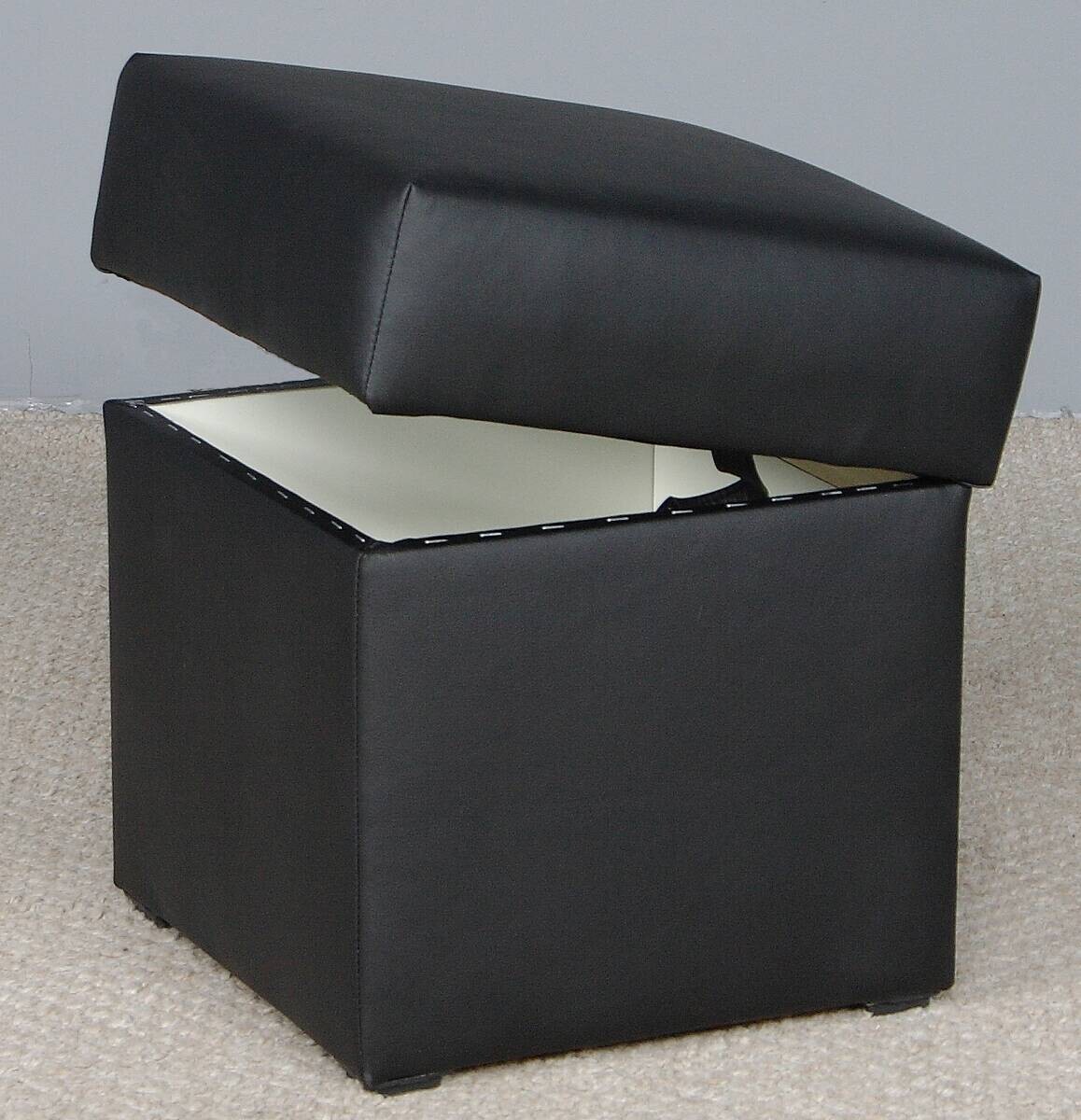 Hocker Anca schwarz B/H/T: ca. 41x43x42 cm