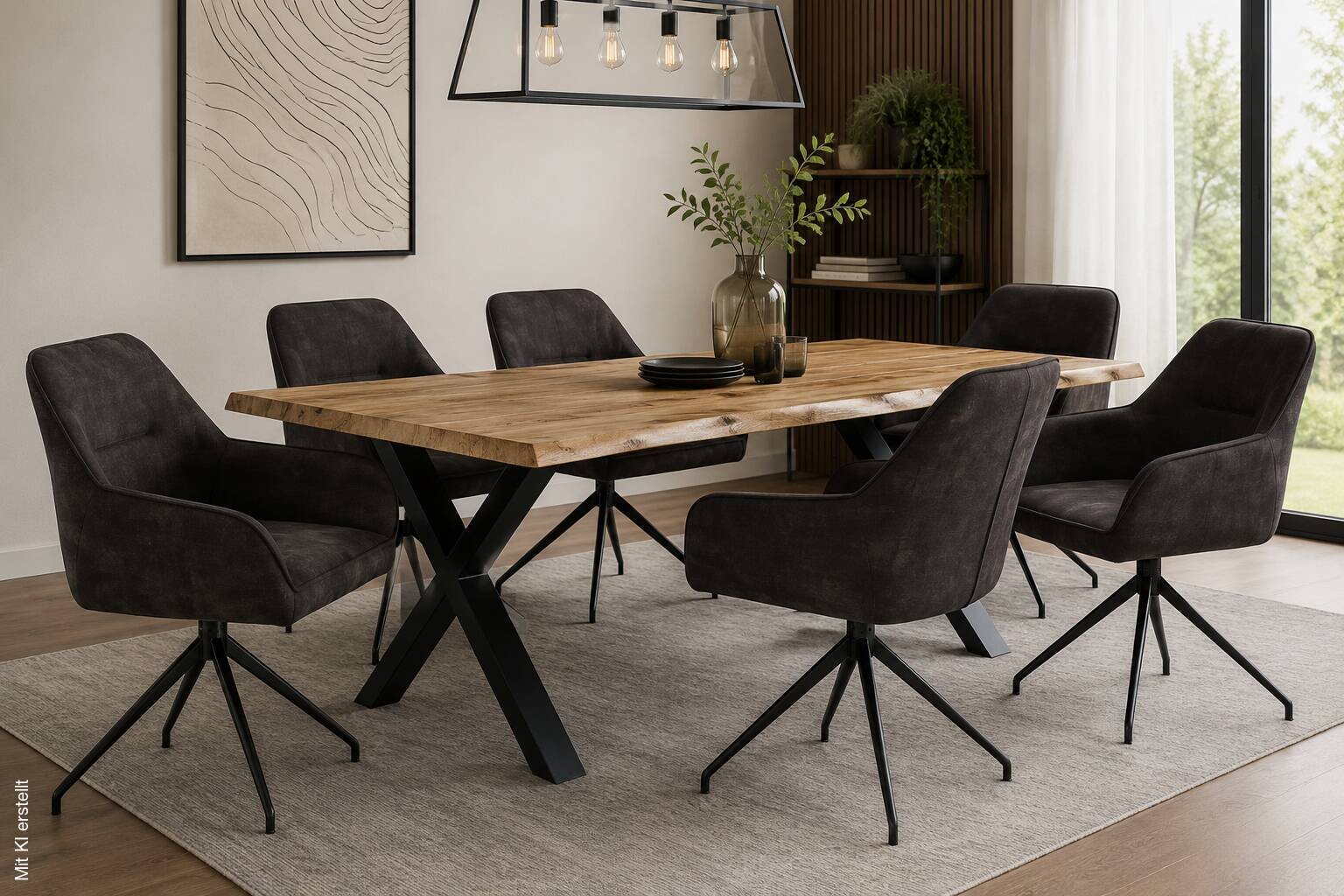 Esstisch Eiche Wild Nachbildung B/H/T: ca. 200x76x100 cm