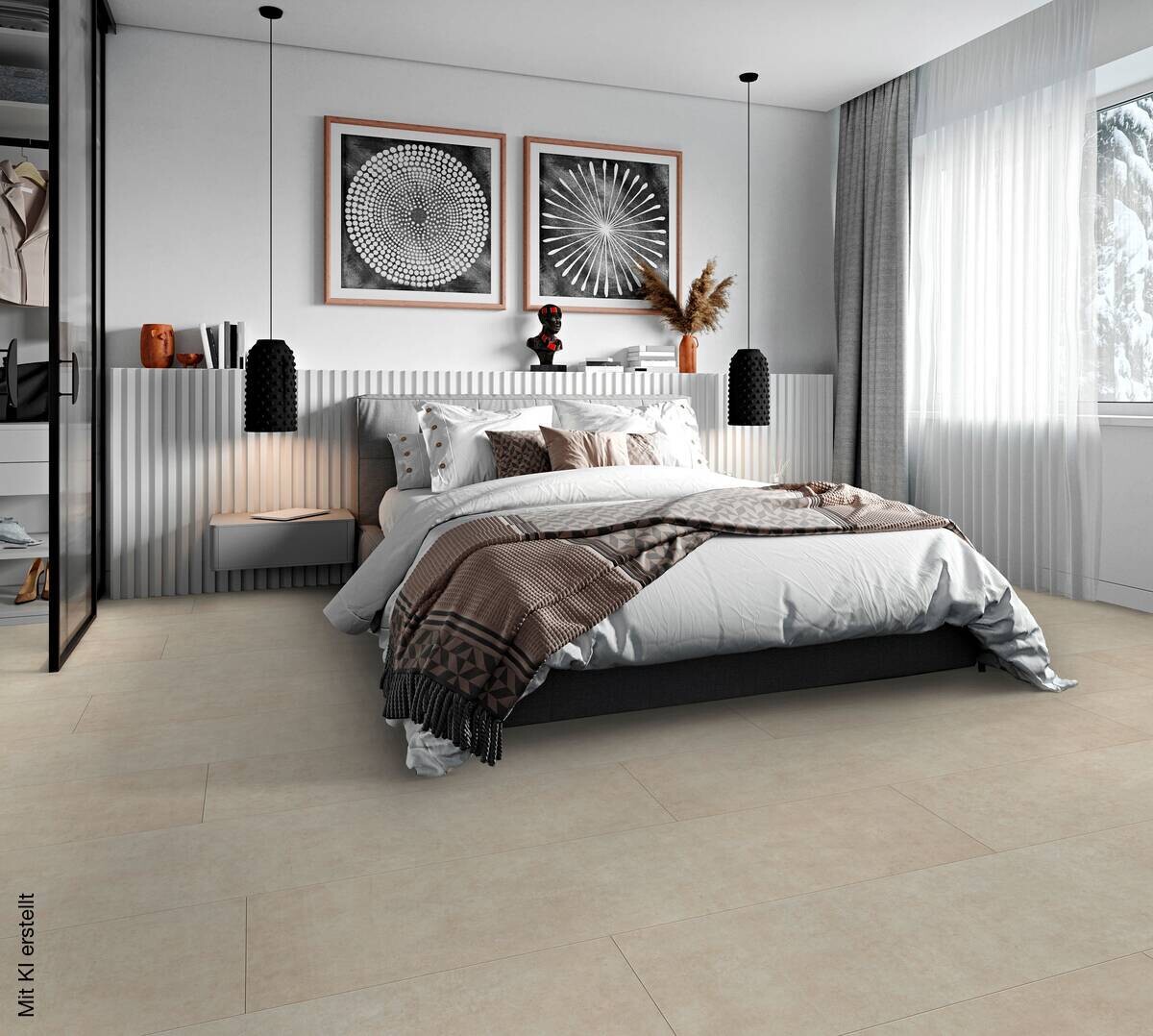 Laminatboden Boston Creme ca. 2,249 m² im Paket B/L: ca. 32,6x138 cm pro Paket