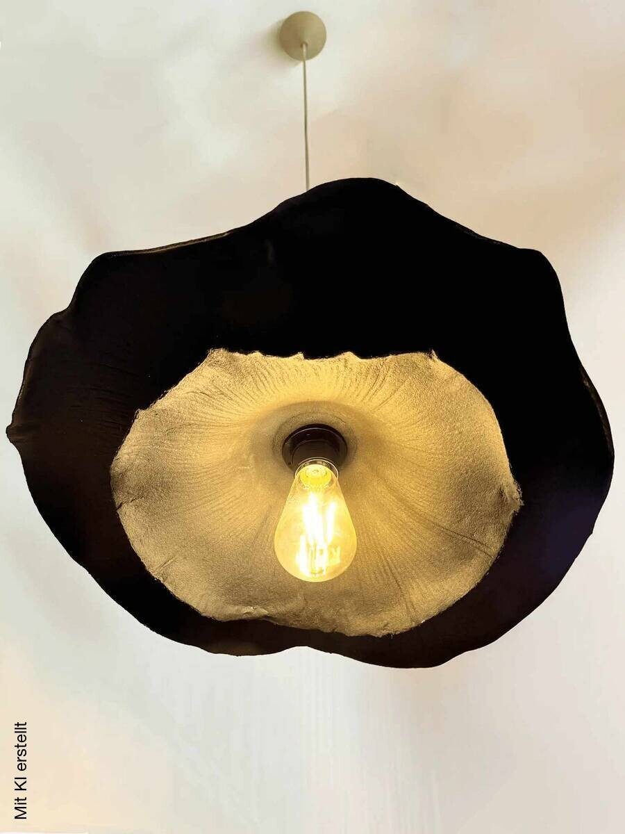 Opviq Pendelleuchte schwarz Kunststoff B/H/T/L/D: ca. 58x80x58x58x58 cm E27 1 Brennstellen