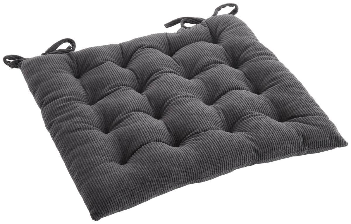 Sitzkissen anthrazit Polyester B/L/S: ca. 40x40x5 cm