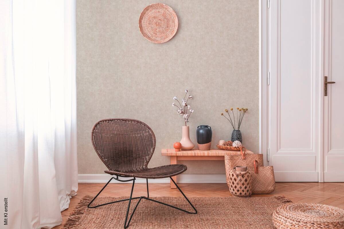 A.S.Creation Vliestapete creme B/H/D: ca. 53x1005x8,6 cm