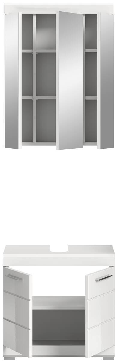 Badezimmer-Set Scout weiß weiß Hochglanz B/H/T: ca. 60x191x34 cm