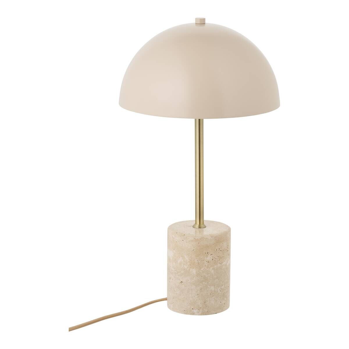 Housenordic Tischleuchte Sheffield beige Metall Marmor B/H/L: ca. 25x45x25 cm E14 1 Brennstellen