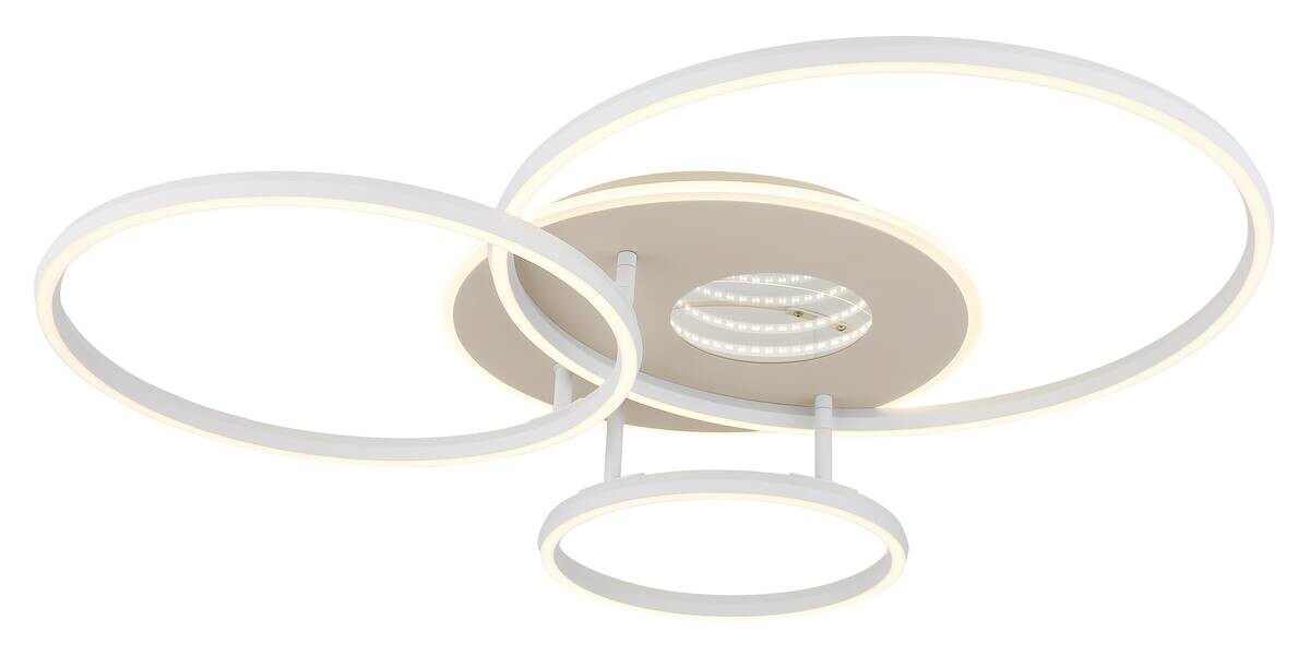 Deckenleuchte Invertina sand Alu Metall Acryl B/H/L: ca. 70x13x80,7 cm 1 Brennstellen