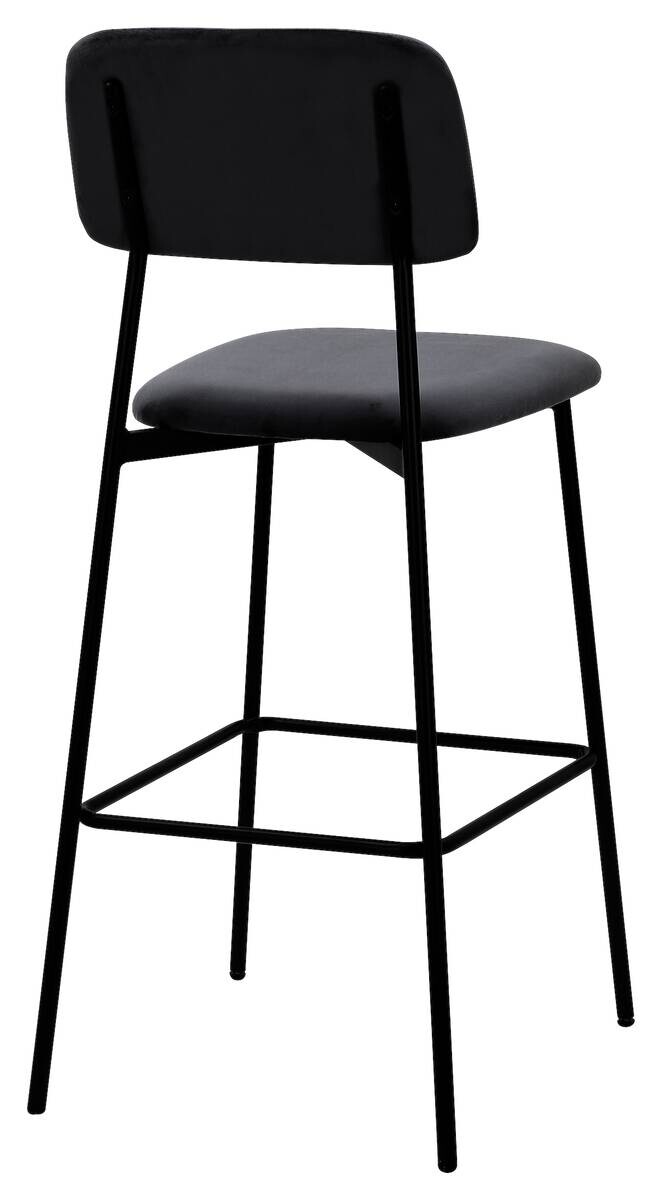 Barhocker MIKA schwarz Samt B/H/T: ca. 48,5x111x50 cm