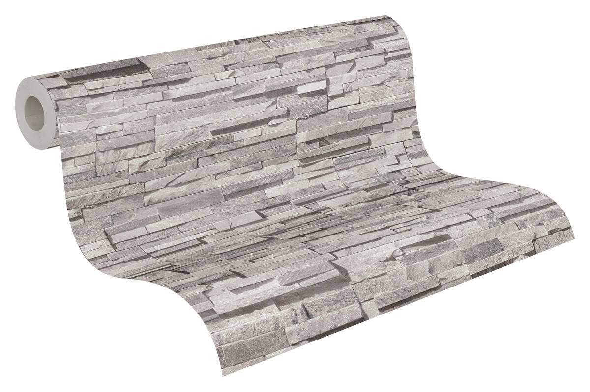 A.S.Creation Vliestapete silber beige B/H/D: ca. 53x1005x8,5 cm